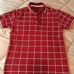 Checkered red polo (slim fitting)